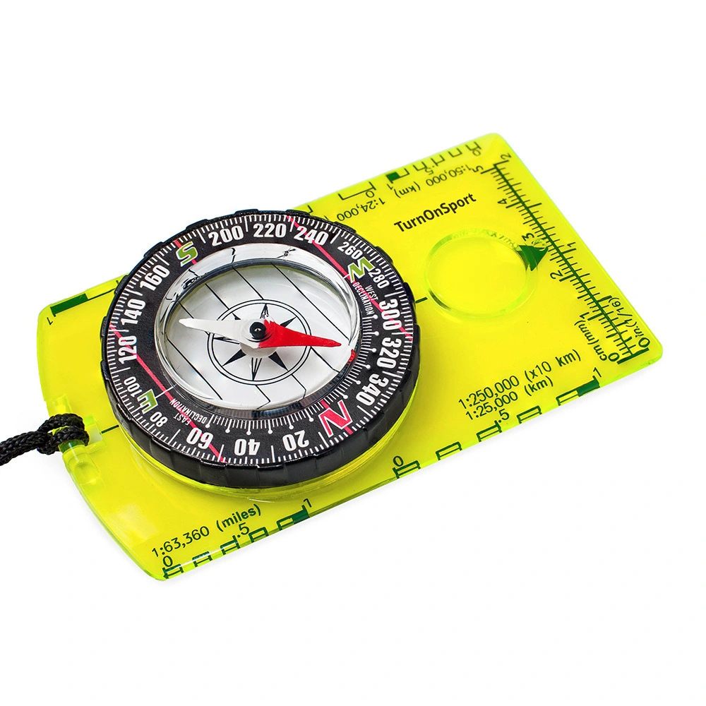 Map Compass with Adjustable Declination Handheld Orienteering Baseplate Compass for Hiking Survival Navigation Bl19161