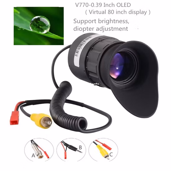 Monokulares 800 x 600 aktives Matrix-Farb-0,39-Zoll-OLED-Panel-Modul verwendet den Einkristall-Siliziumtransistor V770